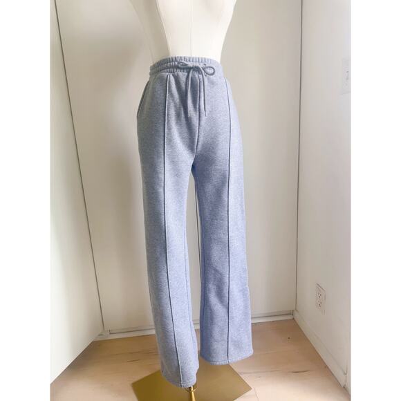 Womens Sweatpants Size Small Grey High Waist Flared fit pockets - Picture 2 of 8